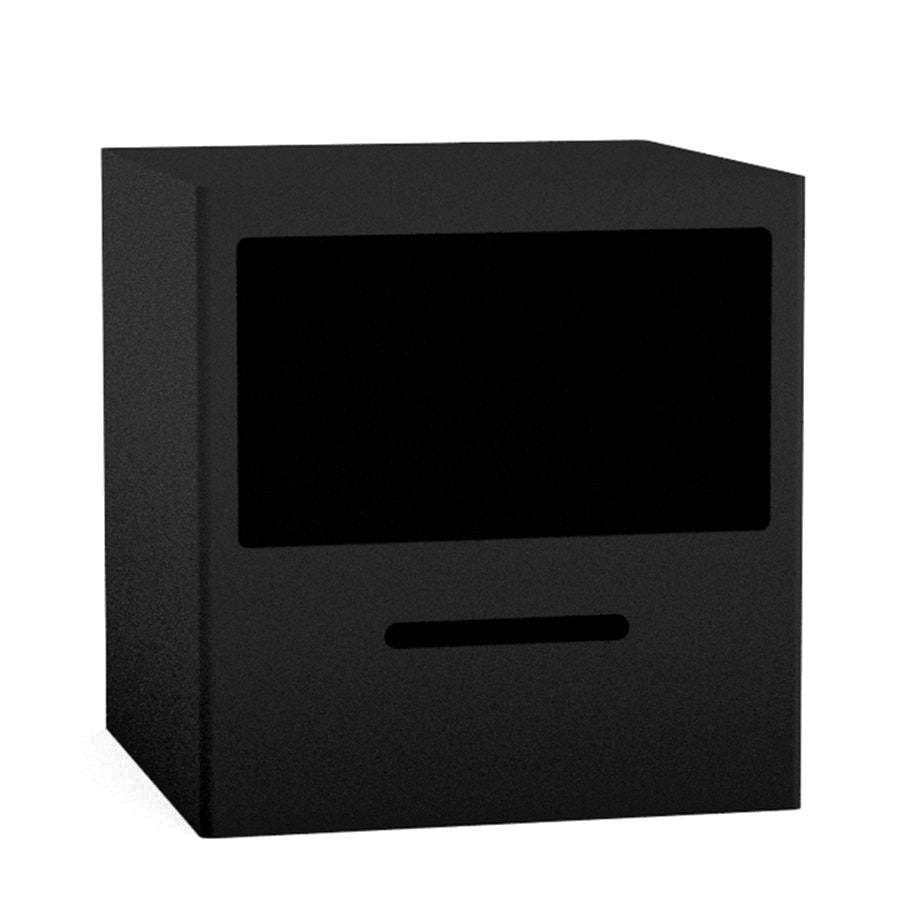 Receipt Booth in Charcoal Black